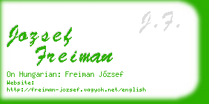 jozsef freiman business card